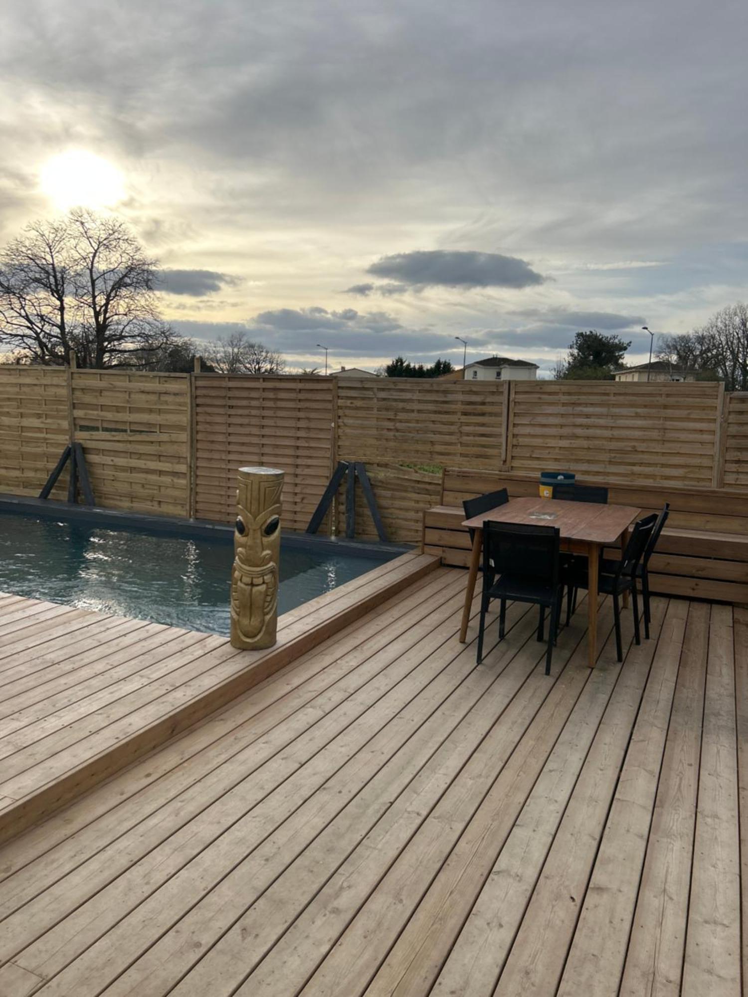 Aux Portes De Bordeaux Maison Cocooning Avec Piscine Ambares-et-Lagrave Bagian luar foto